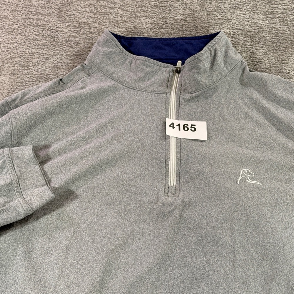 Rhoback Quarter Zip Pullover Mens Large Gray Performance W123_1_MOZP_RHO